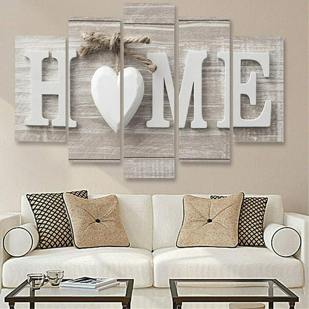 Set Of 5 HOME Print Wall Art Bedroom Canvas Oil Painting Picture Room Home Decor